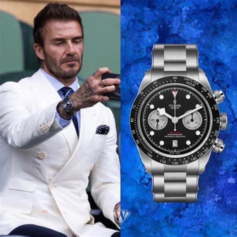 david beckham tudor black bay chrono|beckham's watches.